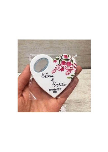 25 Adet Uzun Açacak Magnet Düğün Hediyelik Söz Hediyelik Nişan Hediyelik