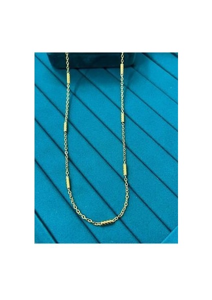 Çelik Gold Zincir Kolye 60CM