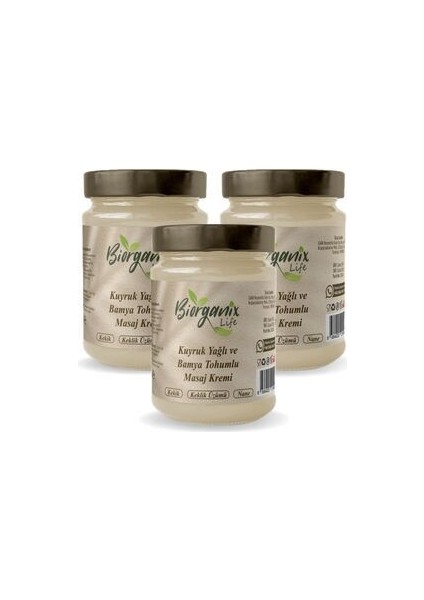 Kuyruk Yağı ve Bamya Tohumu Yağlı Krem 3 Adet 210 ml