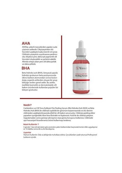 Canlandırıcı ve Cilt Tonu Eşitleyici Yüz Peeling Serum 30 ml modelleri