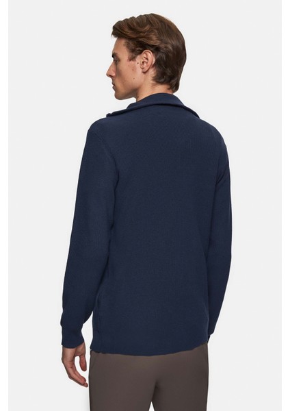 Slim Fit Lacivert Kazak modelleri