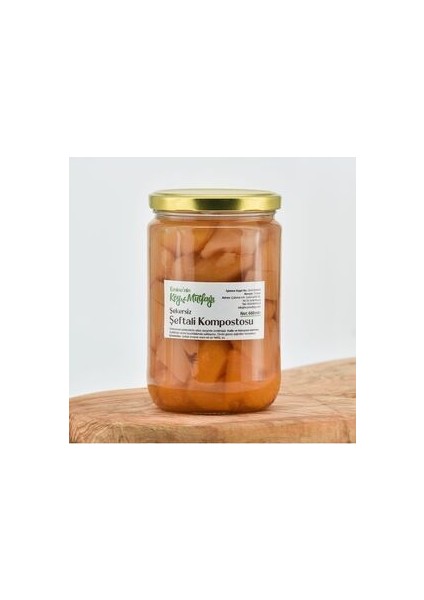 Şeker Ilavesiz Şeftali Kompostosu 660ML