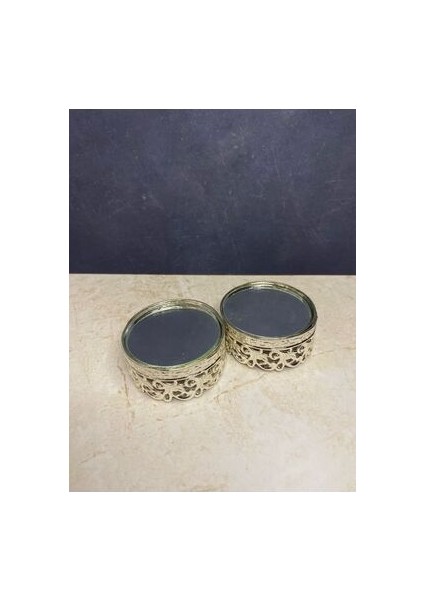 2 Adet Gold / Silver Metal Aynalı Yüzük Yükseltici Çap 6 cm Yükseklik 3 cm fiyatları