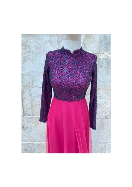 Payetli Tül Tesettür Abiye modelleri