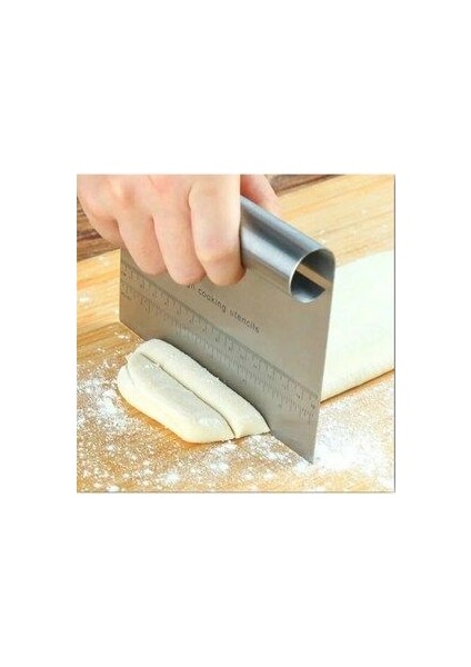 Paslanmaz Lüks Çelik Hamur Kesme Aparatı Çelik Kesici Kazıyıcı Pasta ve Kek Şekillendiren Spatula fırsatları
