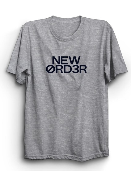 New Order, Font, Rock Metal Müzik Grubu, Unisex, Beyaz %100 Pamuk Tişört