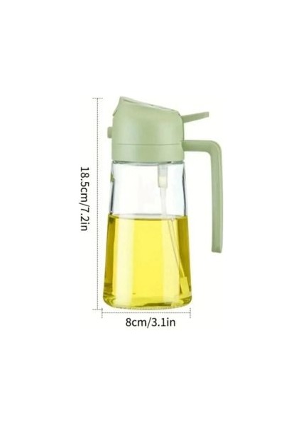 Püskürtmeli Sprey Yağdanlık Cam Şişe 550ML Airfryer Sprey Yağlık Sirkelik fırsatları