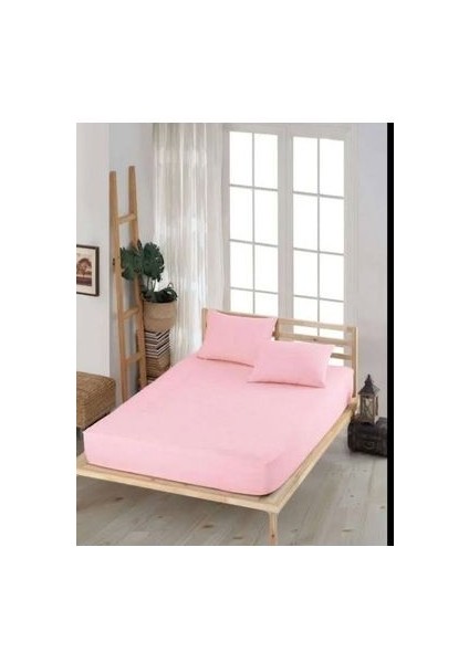 Uykulife Pembe Çift Kişilik Lastikli Çarşaf Seti fiyatları