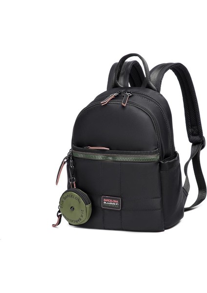 21K Barcelona Özel Kumaş Küçük Boy Kadın Sırt Çantası 3265
