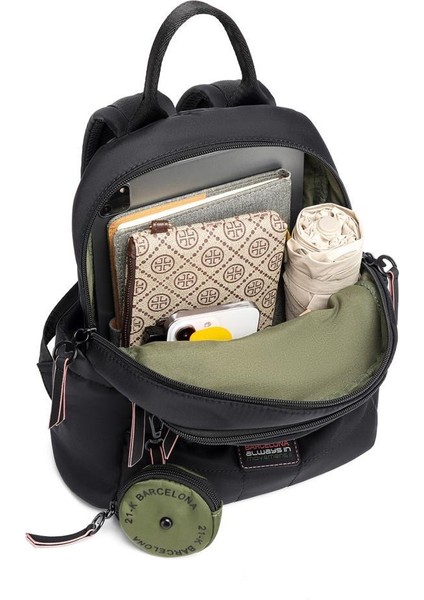 21K Barcelona Özel Kumaş Küçük Boy Kadın Sırt Çantası 3265 indirimleri