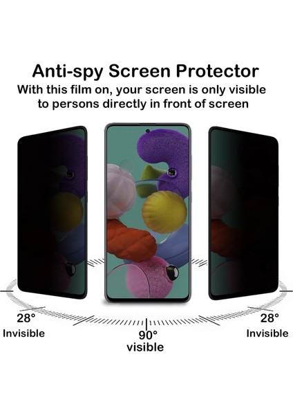 Samsung Galaxy A71 Gizli Hayalet Ekran Koruyucu 9h Ultra Koruma (2 Adet) modelleri