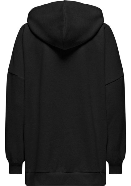 Only Onldaze L/s Oversıze Zıp Hood Swt Kadın Siyah Sweatshirt - 15335180 fiyatları
