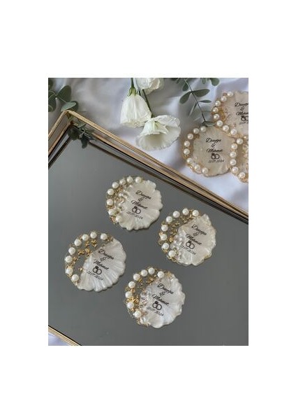 Papatya Incili Gold Magnet 20 Adet