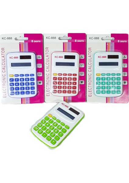 Mini Hesap Makinesi KC-888 – Renkli ve Pratik Tasarım modelleri