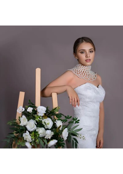 El Emeği Gelin Için Şık Inci Kolye