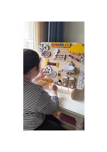 Educational And Wooden Toys, Busy Board, Eğitici Ahşap Pano, Küçük Çocuklar Için Ahşap Meşgul Tahta,