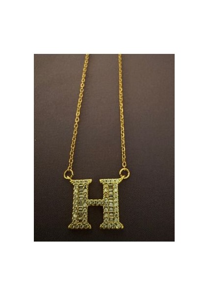 Çelik Zirkon Taşlı H Harf Kolye fırsatları