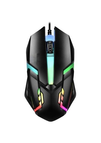 X1 Rgb Işıklı Oyuncu Kablolu Gamer Oyuncu Mouse Siyah