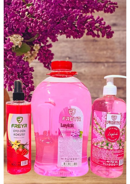 Sıvı El Sabunu 2500ml-750ml Nemlendiricili-Ekstra Leylak Parfümlü-400ml Oda Kokusu