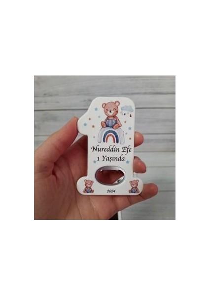 25 Adet Bir Şeklinde Açacak Magnet Mavi Ayıcık