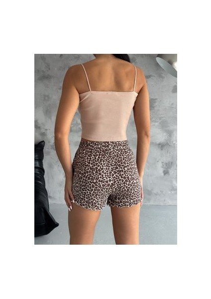 Kadın Bej Askılı Kaşkorse Crop Atlet fırsatları