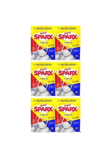 Sparx Diamond Bulaşık Makinesi Kapsülü 40'lı x 6 Adet