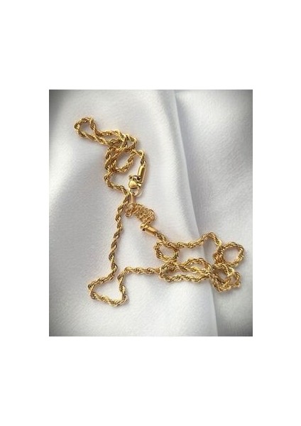 Unisex Burgu Zincir Çelik Kolye 3.0 mm modelleri