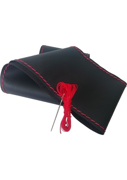 Dikişli Deri Direksiyon Kılıfı Damarlı Deri, Kırmızı Dikişli, Hızlı Kargo fiyatları