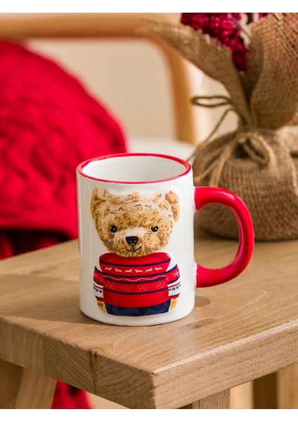 Lcw Home Ekru Ayı Teddy Baskılı Seramik Kupa