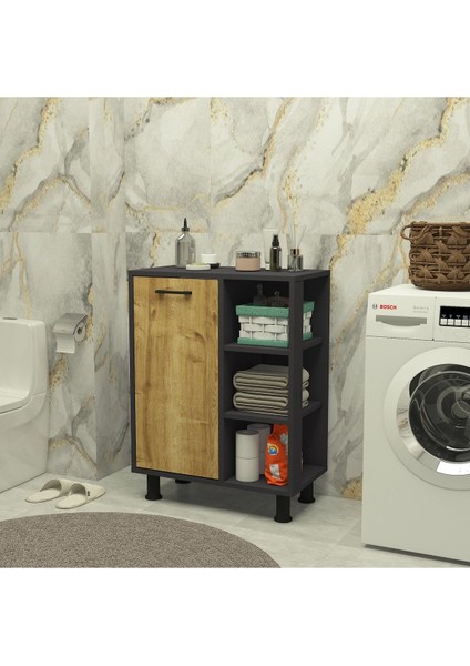 Mobiga Loren Çamaşır Kirli Sepetli Raflı Banyo Dolabı fiyatları