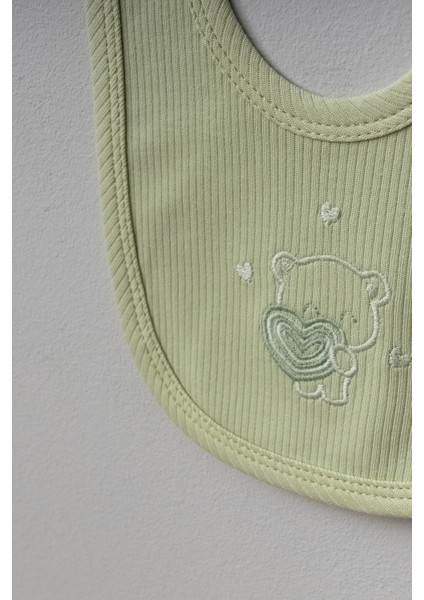 Heart Pattern 5 Parça Yenidoğan Bebek Hastane Çıkışı Zıbın Seti %100 Pamuk