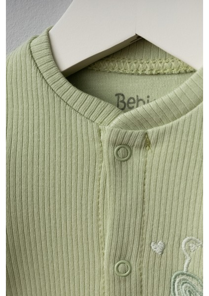 Heart Pattern 5 Parça Yenidoğan Bebek Hastane Çıkışı Zıbın Seti %100 Pamuk