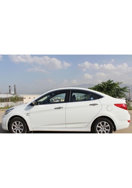 Hyundai Accent Blue Krom Cam Çerçevesi 14 Parça 2011-2018 Arası Paslanmaz Çelik