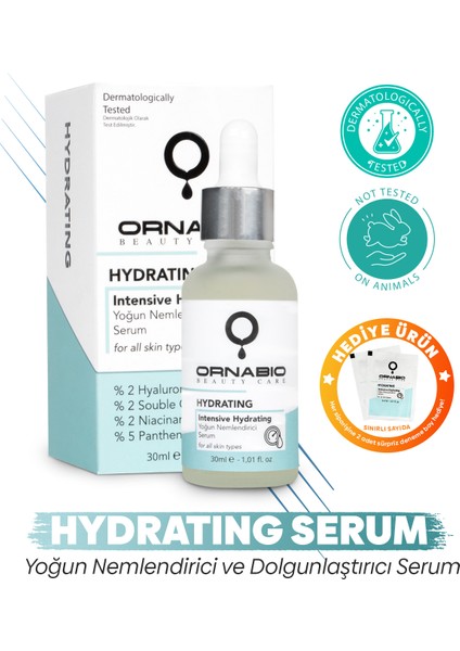 2 Adet Yoğun Nemlendirici ve Dolgunlaştırıcı Serum - Hyaluronik Asit Kolajen Niacinamide Panthenol 30 ml