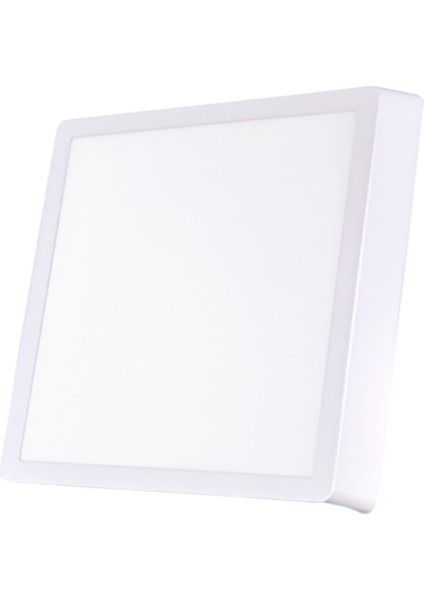 Yüksek Verimli 24W Sıva Üstü Kare LED Panel Armatür-Beyaz Kasa- Kare Tasarım | Enerji Tasarruflu, Uzun Ömür