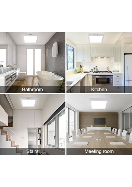 Yüksek Verimli 24W Sıva Üstü Kare LED Panel Armatür-Beyaz Kasa- Kare Tasarım | Enerji Tasarruflu, Uzun Ömür fırsatları