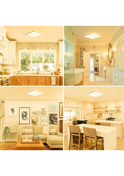 Yüksek Verimli 24W Sıva Üstü Kare LED Panel Armatür-Beyaz Kasa- Kare Tasarım | Enerji Tasarruflu, Uzun Ömür indirimleri