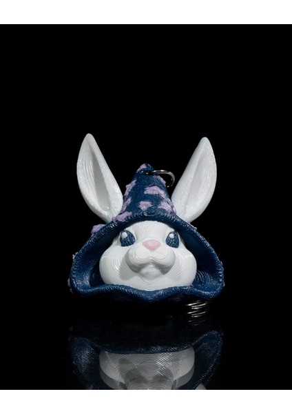 Sihirbaz Tavşan Anahtarlık - 3D Baskı Büyülü ve Şirin Aksesuar Katman modelleri