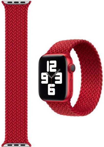 Apple Watch Uyumlu Se 40 mm Tek Parça Large Hasır Kordon Kırmızı fiyatları