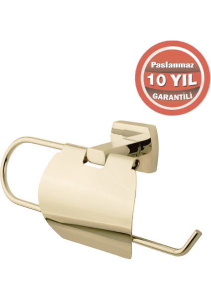 Paslanmaz Pirinç Milano Geniș Kapaklı Kağıt Havluluk Altın Sarı Gold