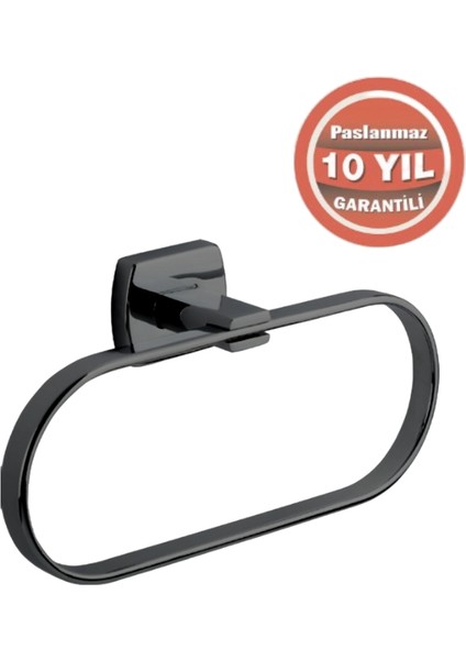 Paslanmaz Pirinç Milano Oval Havluluk Mat Siyah modelleri