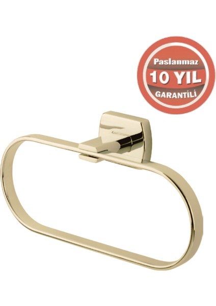 Paslanmaz Pirinç Milano Oval Havluluk Altın Sarı Gold