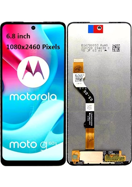 Motorola Moto G60S LCD Ekran Dokunmatik Çıtasız Siyah
