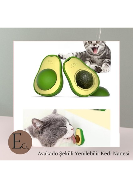 Avakado Kedi Naneli Catnip Yalama Oyun Topu