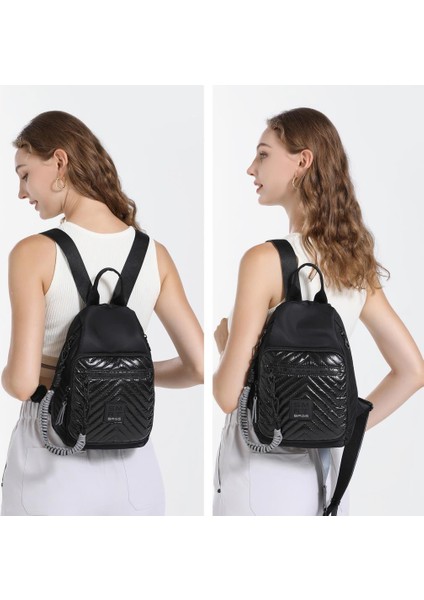 Parlak Kumaş Küçük Boy Askılı Kadın Sırt Çantası 3247 indirimleri