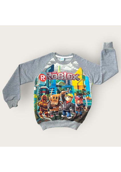 Roblox Baskılı Erkek Çocuk Sweatshirt