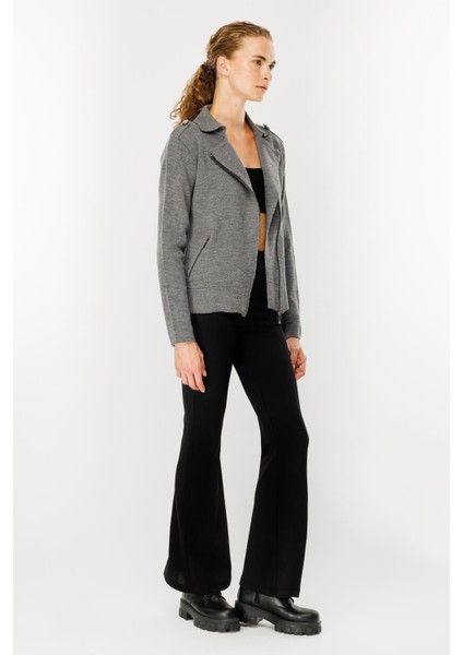 Ceket Yaka Cepli Triko Mont-GRİ indirimleri