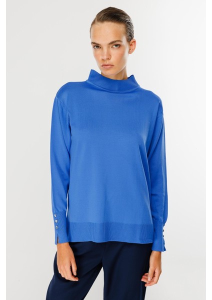 Yarım Balıkçı Basic Triko Kazak-SAX modelleri