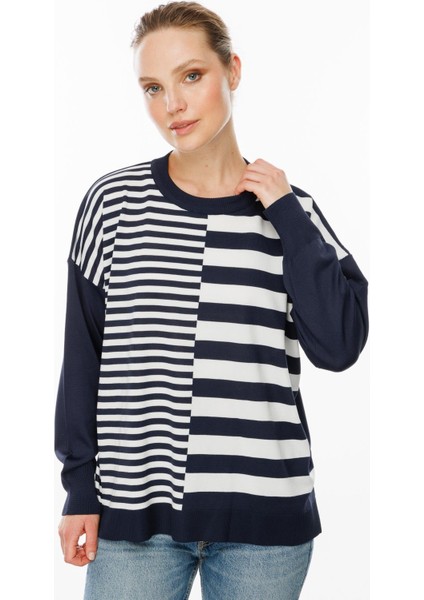 Çizgi Desenli Kazak-LACI