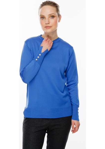 Bisiklet Yaka Basic Triko Kazak-İNDİGO modelleri